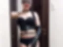 Leather gloves and corset for you