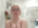 Hot blonde fucks herself with a thick dildo