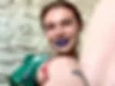 Plag and Asshole blue lipstick