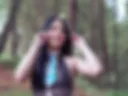 Ashley in the forest, wishing to meet the fierce wolf