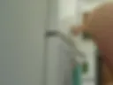 sexy realistic dildo fuck suctioned to the fridge