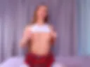 Riding a dildo in a skirt