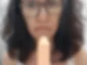 Orgasm on a rubber dick