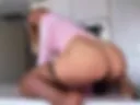black dildo riding