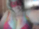 Rubbing milk into gorgeous boobs