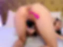 Vibing my pussy in doggy