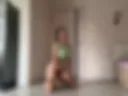 Stretching back in panties