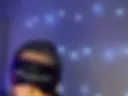 Blindfolded while giving a BJ to a realistic dildo.