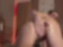 double penetrating, ride dildo ass, assplug, naked, oiled,squirt