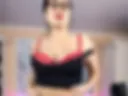 in red . naked tits