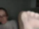 Show cute feet and masturbate
