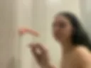 Sucking a dildo in the bathroom - Stella