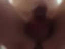 Fucking a dildo on the wall with an ending