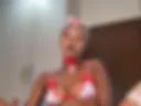 Vibrator on clit.moaning