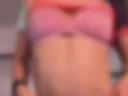 Teasing with pink bra. top and panty