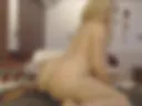 Naked in bed, rideing dildo