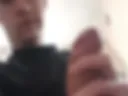 jerking off my huge cock and cum in the bathtub