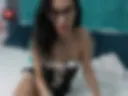 New sexy skinny model with long boots loves to suck her dildo