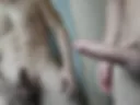 A powerful cumshot on the mirror