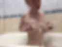 tits in the bathroom