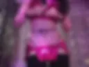 The stripper caresses the pussy