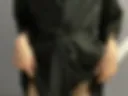 robe and black underwear