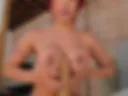 Kinky girl spits on boobs