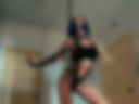 Blue Hair & Pink Heels Pole Tease...