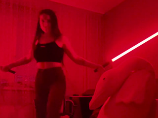 Erotic dance with neon