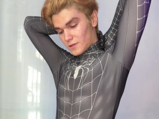 taking off my spider man costume