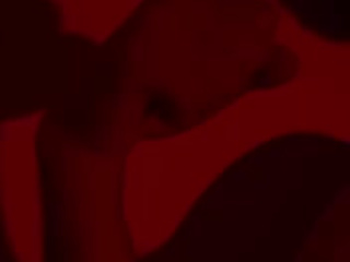 Red muscular statue
