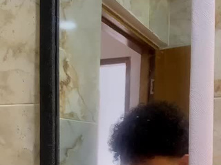 In the restroom