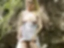 Playing in the forest. Ass tease
