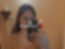 I'm showing off naked in front of the mirror and taking off my panties