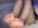 footjob in oil with dildo topless