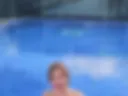 Horny girl in the pool