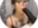 Blowjob to a big black rubber dick