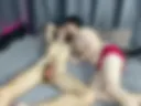 Hot masturbation with BDSM elements