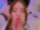 Saliva-covered blowjob