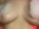 I show my boobs and knead them all in foam