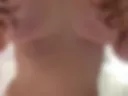 Naked, spit on boobs