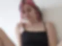 Cute girl playing with dildo and vibrator