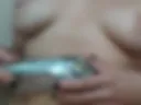 Water flow masturbation. Close up squirting