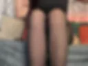 In stockings and heels