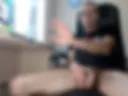 putting on a condom, masturbating in it and finishing