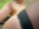 Masturbation standing in front of the camera in stockings