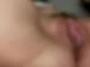 Creamy pussy with dildo close