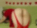 Big booty and red stockings