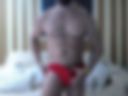 Grabbing the bulge, showing off biceps and butt, and jerking off.
