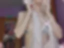 Sucking a glass dildo like a cat